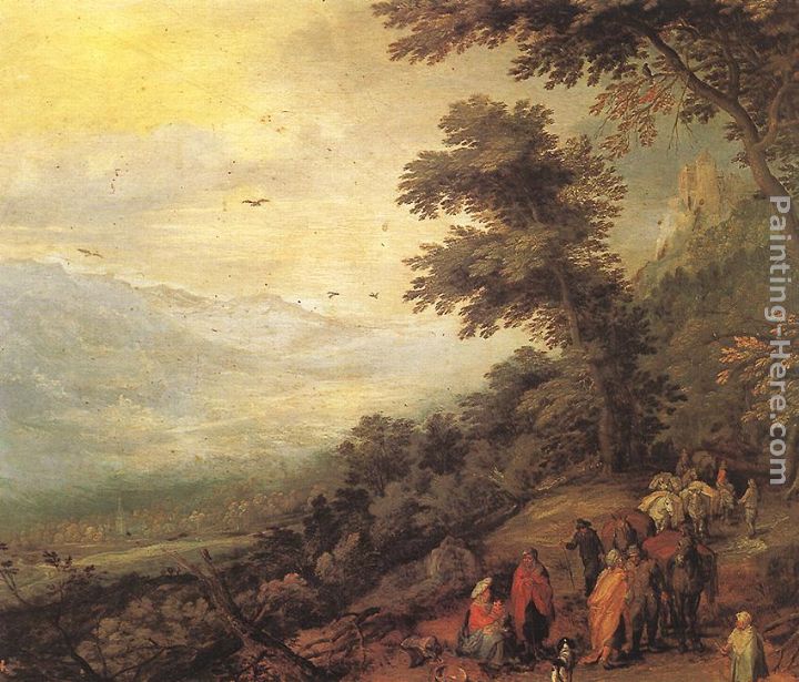 Gathering of Gypsies in the Wood painting - Jan the elder Brueghel Gathering of Gypsies in the Wood art painting